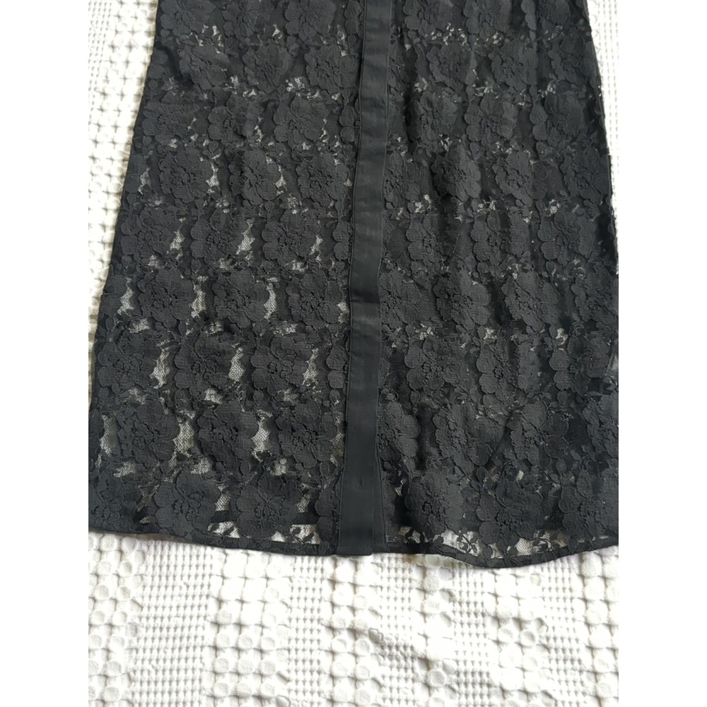 All Saints Nya Lace Floral Dress Goth Whimsigoth Fairy Sz 4 Black Mesh - Picture 4 of 11